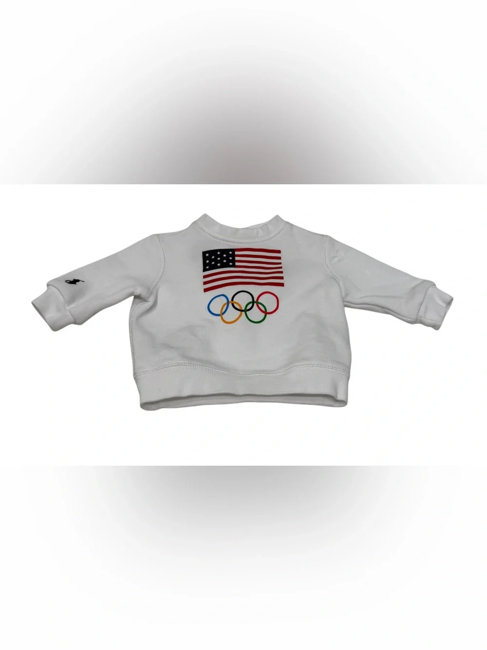 Ralph‎ Lauren Team USA Olympics Crewneck Sweatshirt White Baby 3 Month